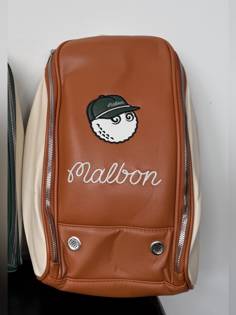Malbon Golf Shoe Bag | PU Leather | Large Capacity Breathable Shoe Case